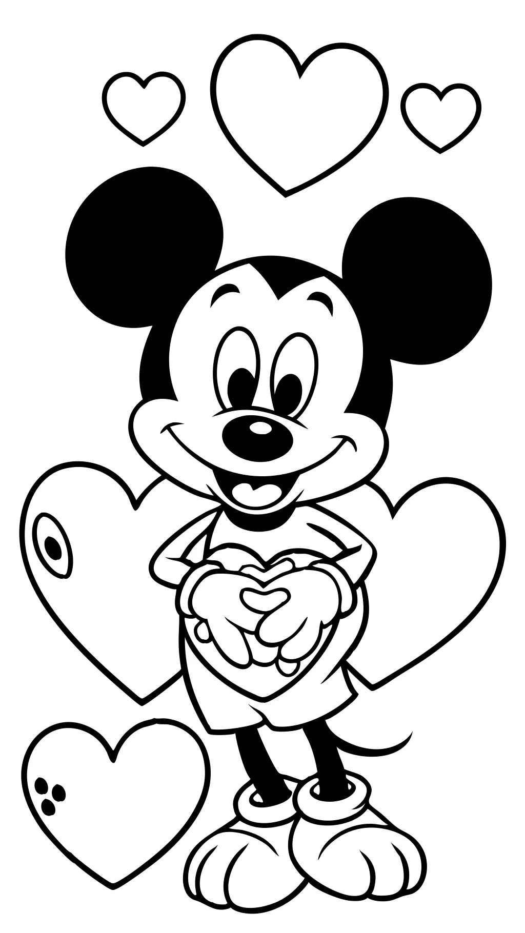 coloriages de valentines mignons de Disney